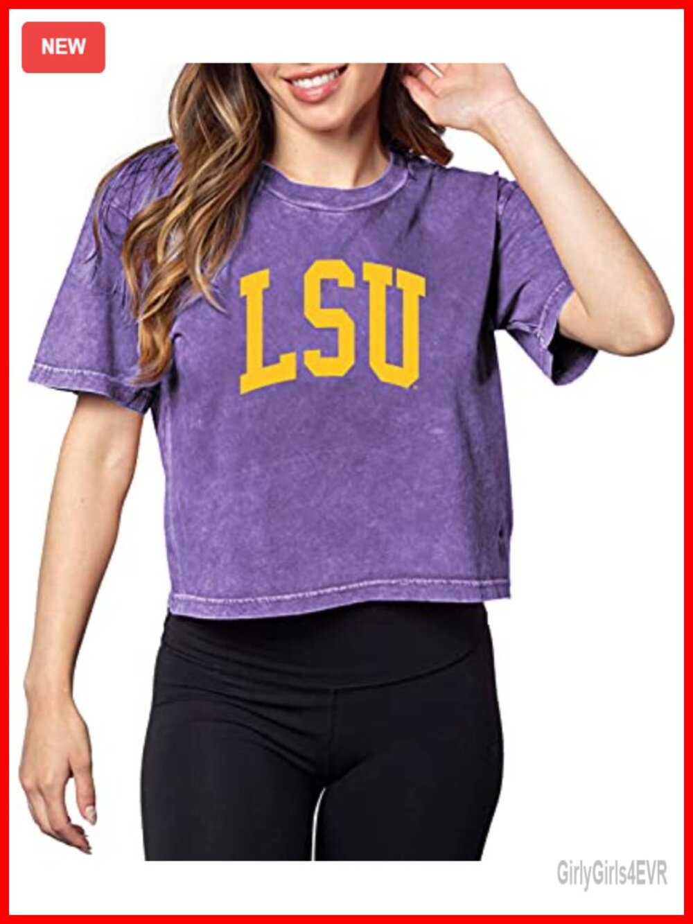 NCAA Baseball Fan Crop Tee Short Sleeve Mineral Wash Game Day Shirt